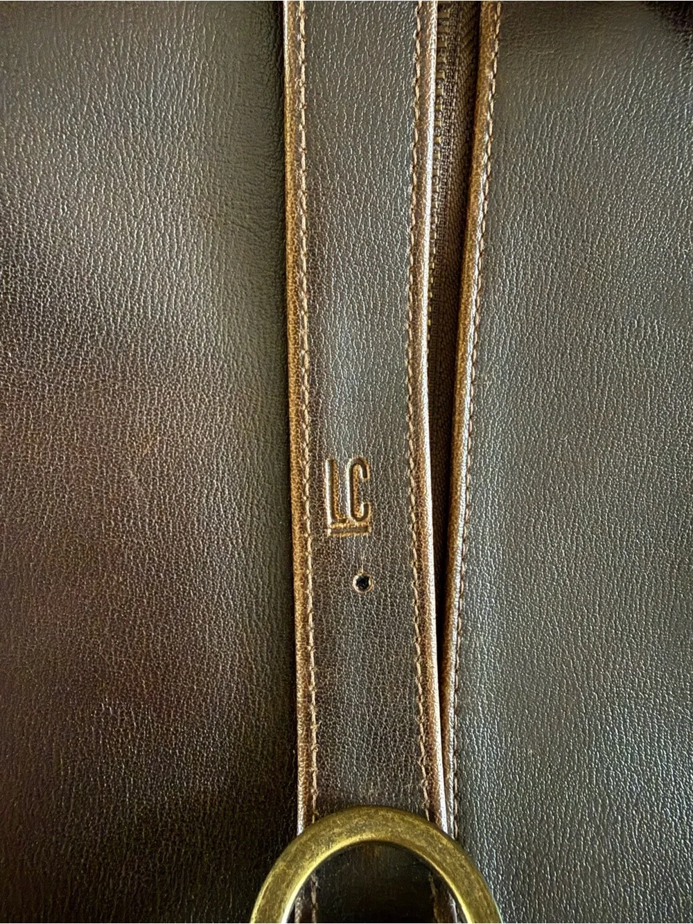 Liz Claiborne brown leather sling back bag